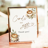 Ein Baby ist das Brechen von Karten und Geschenken Poster