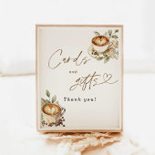 Ein Baby ist das Brechen von Karten und Geschenken Poster