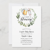 Ein Baby ist die Baby-Dusche für Paare Einladung (Vorderseite)