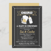 Ein Baby ist die Brauerei Baby Dusche Einladung (Vorne/Hinten)