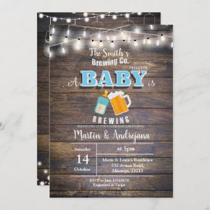 Ein Baby ist die Einladung Boy BaByQ Brauen