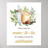 Ein Baby ist die Kaffeezubereitungsstation Poster (Vorne)