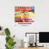 Ein Baby ist ein Geschenk von GOD Poster (Heimbüro)