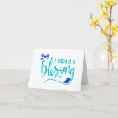 Ein Baby ist ein Segen, eine PERSONALISIERTE Kinde Karte (Gelbe Blume)