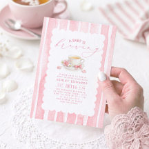 Ein Baby ist im Anflug - Pink Flower Girl Baby Sho