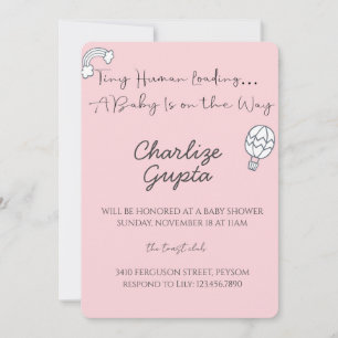 Ein Baby ist unterwegs Baby Shower  Einladung