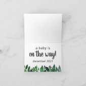 Ein Baby ist unterwegs zur Schwangerschaftsankündi Ankündigung (Innenseite)