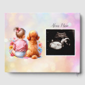 Ein Baby Mädchen und ihre Dog Baby Dusche Personal Gästebuch (Rückseite)