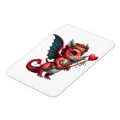 Ein Baby Red Dragon Valentine Magnet (Linke Seite)
