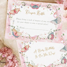 Ein Baby-Schmetterling ist auf dem Weg zum Windeln Begleitkarte