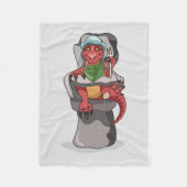 Ein Baby Tyrannosaurus Rex sitzt in einem hohen St Fleecedecke (Vorderseite)