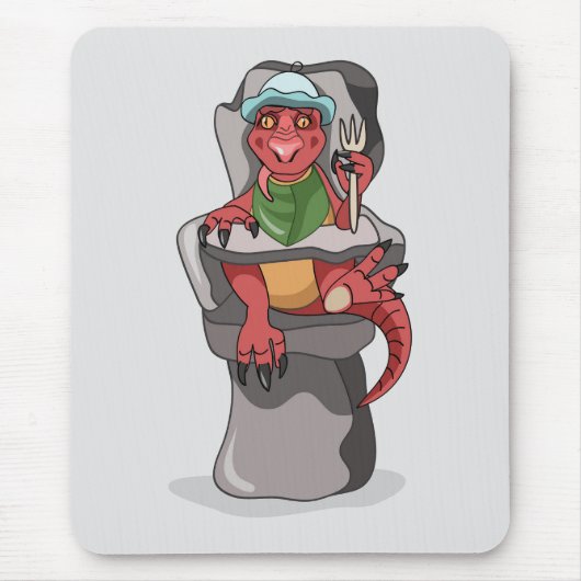 Ein Baby Tyrannosaurus Rex sitzt in einem hohen St Mousepad (Vorne)