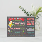 Ein Baby wird Baby-Duschdusche-Windeln-Ticket Einladung (Stehend Vorderseite)