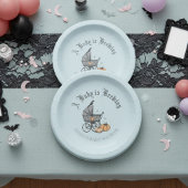 Ein Baby wird Baby Dusche Blue Paper Plate brauen Pappteller