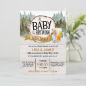 Ein Baby wird Baby-Dusche, Co-Ed-Baby-Dusche Einladung (Stehend Vorderseite)