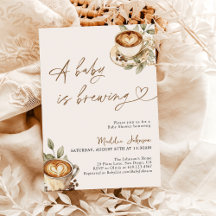 Ein Baby wird Baby-Dusche, Coffee Baby-Dusche