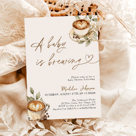 Ein Baby wird Baby-Dusche, Coffee Baby-Dusche Einladung