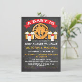 Ein Baby wird Baby-Dusche-Einladungen brauen Einladung (Stehend Vorderseite)