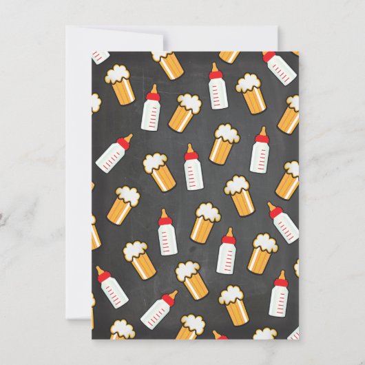 Ein Baby wird Baby-Dusche-Einladungen brauen Einladung (Rückseite)