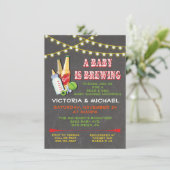 Ein Baby wird Baby-Dusche-Einladungen brauen Einladung (Stehend Vorderseite)