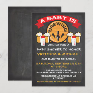 Ein Baby wird Baby-Dusche-Einladungen brauen Einladung