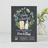 Ein Baby wird Baby-Duschkabine zubereiten Einladung (Stehend Vorderseite)