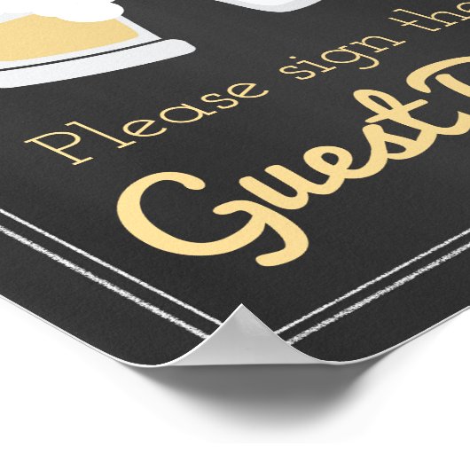 Ein Baby wird Baby Duschvorrichtung Gästebuchsigna Poster (Ecke)