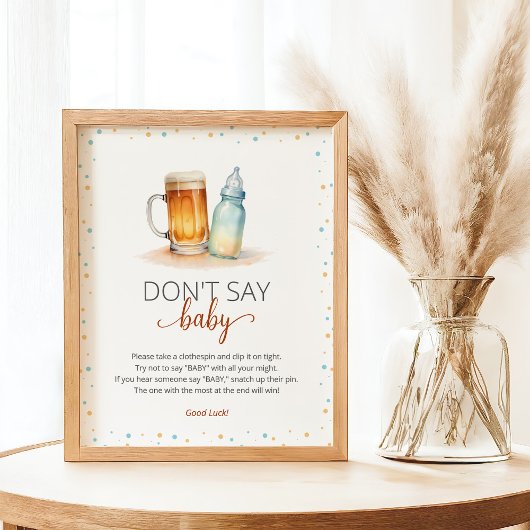 Ein Baby wird Baby Shower Game Poster