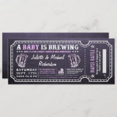 Ein Baby wird Baby Shower Ticket Einladungen (Vorne/Hinten)
