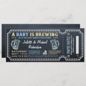 Ein Baby wird Baby Shower Ticket Einladungen (Vorne/Hinten)
