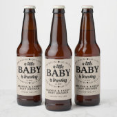 Ein Baby wird Babydusche brauen Bierflaschenetikett (Flaschen)