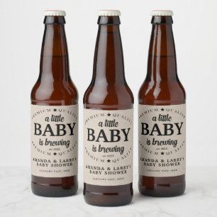 Ein Baby wird Babydusche brauen Bierflaschenetikett