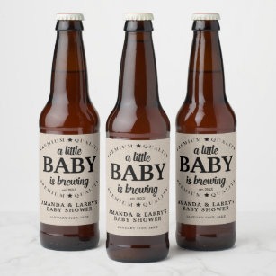 Ein Baby wird Babydusche brauen Bierflaschenetikett