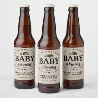 Ein Baby wird Babydusche brauen Bierflaschenetikett