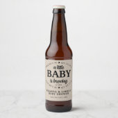 Ein Baby wird Babydusche brauen Bierflaschenetikett (Vorderseite)