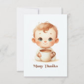 Ein Baby wird Babydusche brauen Dankeskarte (Vorderseite)