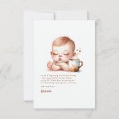 Ein Baby wird Babydusche brauen Dankeskarte (Rückseite)