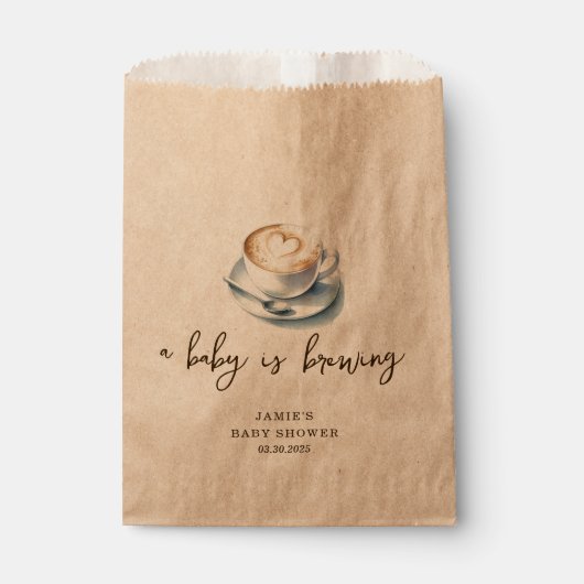 Ein Baby wird Babydusche brauen Geschenktütchen (Vorderseite)