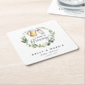 Ein Baby wird Babydusche brauen Rechteckiger Pappuntersetzer (angewinkelt)