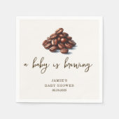 Ein Baby wird Babydusche brauen Serviette (Vorderseite)