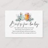 Ein Baby wird Babyduschenbücher für das Baby zuber Begleitkarte (Vorderseite)