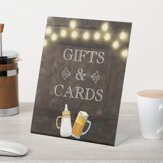 Ein Baby wird Babyduschgeschenke und -karten gebra Sockelschild (In SItu)