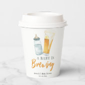 Ein Baby wird Bottle Beer Baby Dusche Pappbecher (Rückseite)