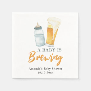 Ein Baby wird Bottle Beer Baby Dusche Serviette