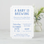 Ein Baby wird brauen, Dusche einladen Einladung (Stehend Vorderseite)