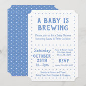 Ein Baby wird brauen, Dusche einladen Einladung (Vorne/Hinten)