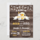 Ein Baby wird brauen, oder Babys werden brauen Einladung (Vorderseite)