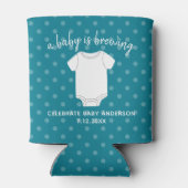 Ein Baby wird brauen - Paare Dusche Gefallen Blue Dosenkühler (Rückseite)