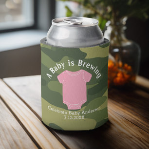 Ein Baby wird brauen - Paare Dusche Gefallen Pink Dosenkühler