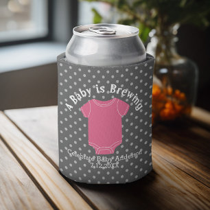 Ein Baby wird brauen - Paare Dusche Gefallen Pink Dosenkühler